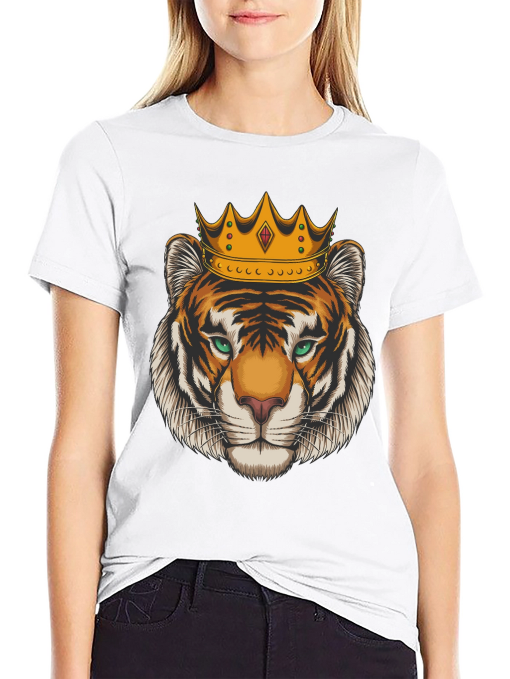 Tiger King Graphic Tee - Black Cotton T-Shirt