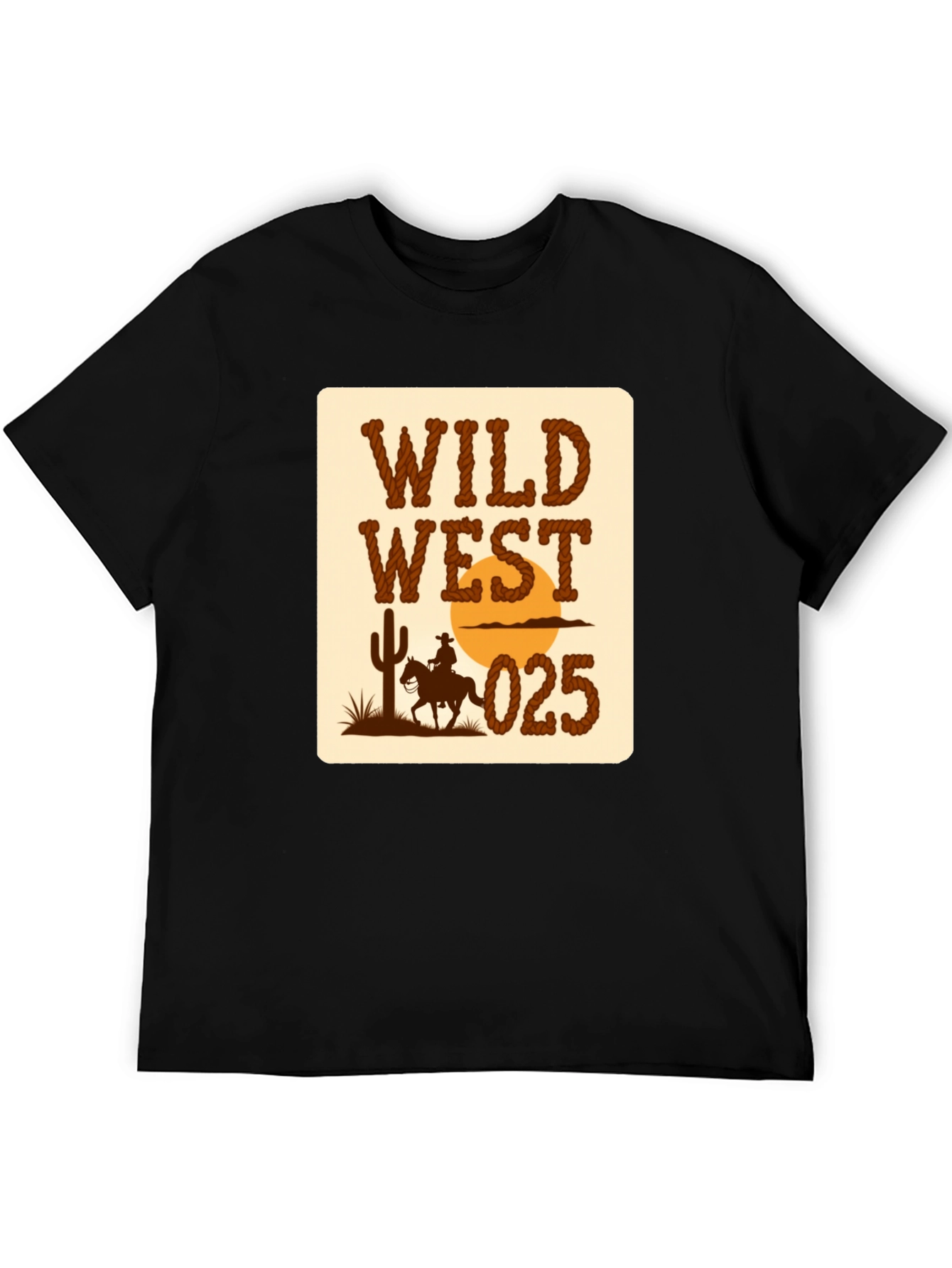 Wild West Graphic T-Shirt - Cowboy Design