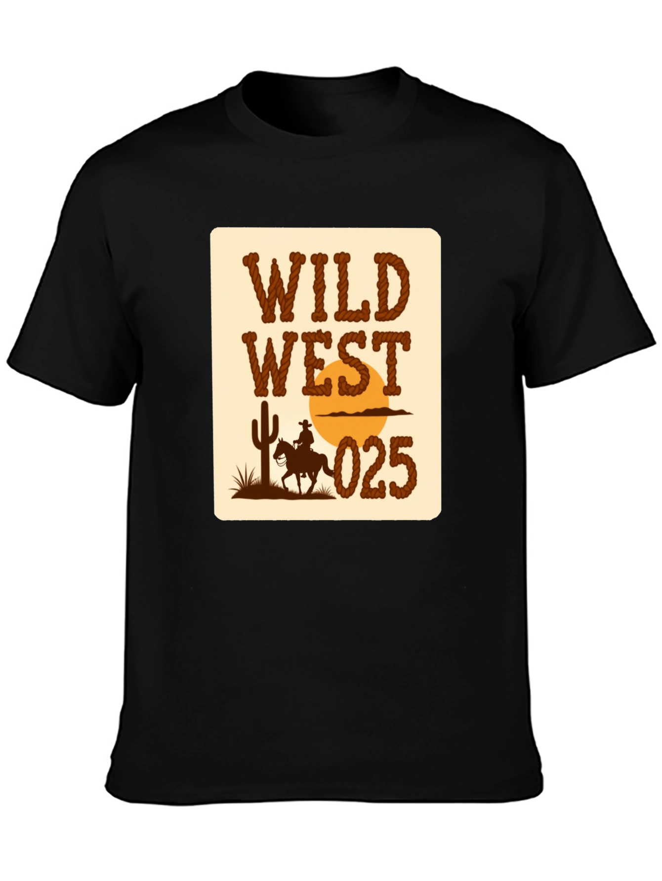 Wild West Graphic T-Shirt - Cowboy Design