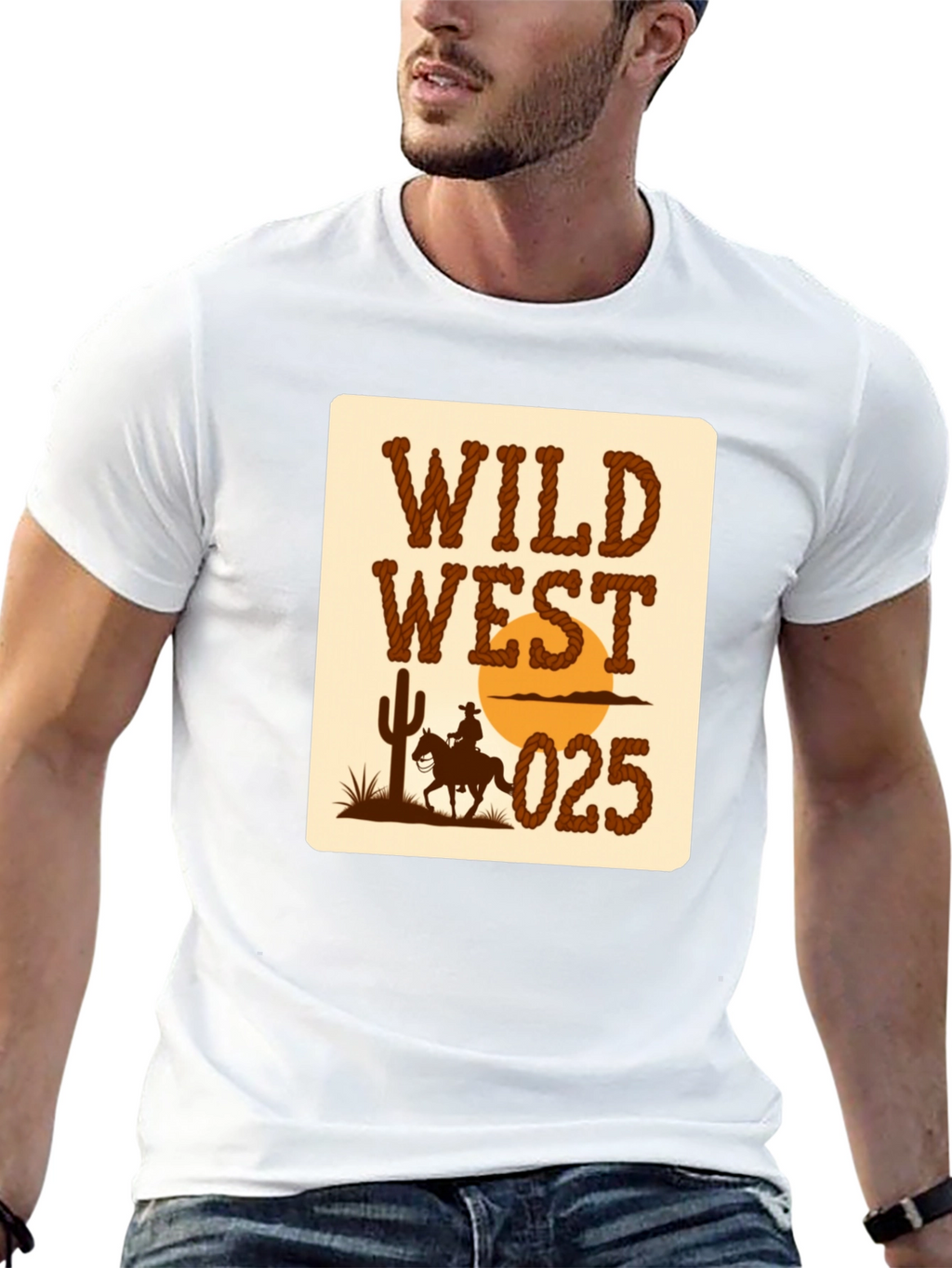 Wild West Graphic T-Shirt - Cowboy Design
