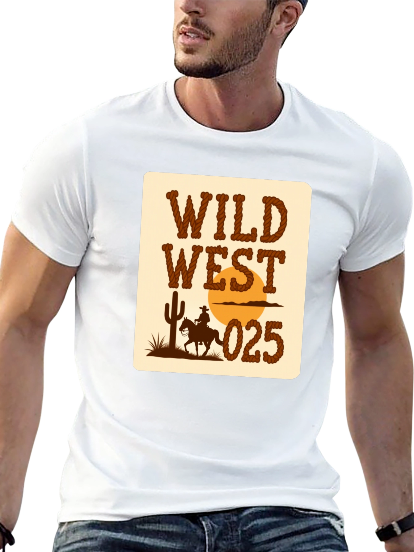 Wild West Graphic T-Shirt - Cowboy Design