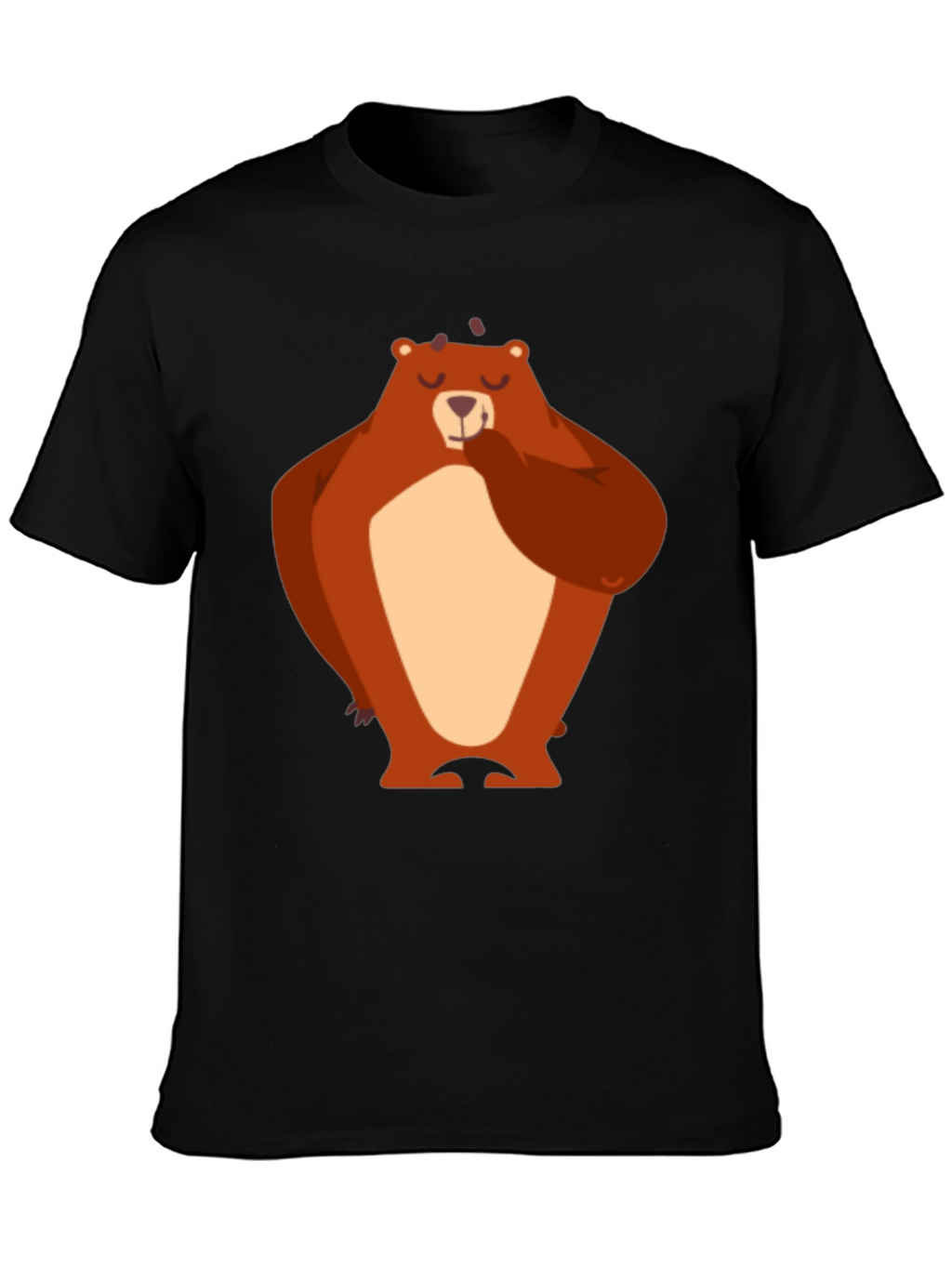 Bear Graphic T-Shirt - Black Cotton Tee