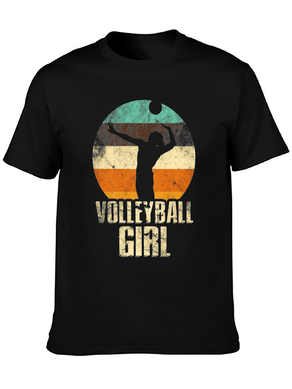 Volleyball Girl Retro Graphic T-Shirt
