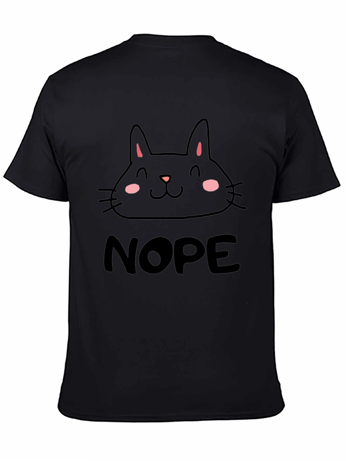 Cute Cat Nope Graphic T-Shirt