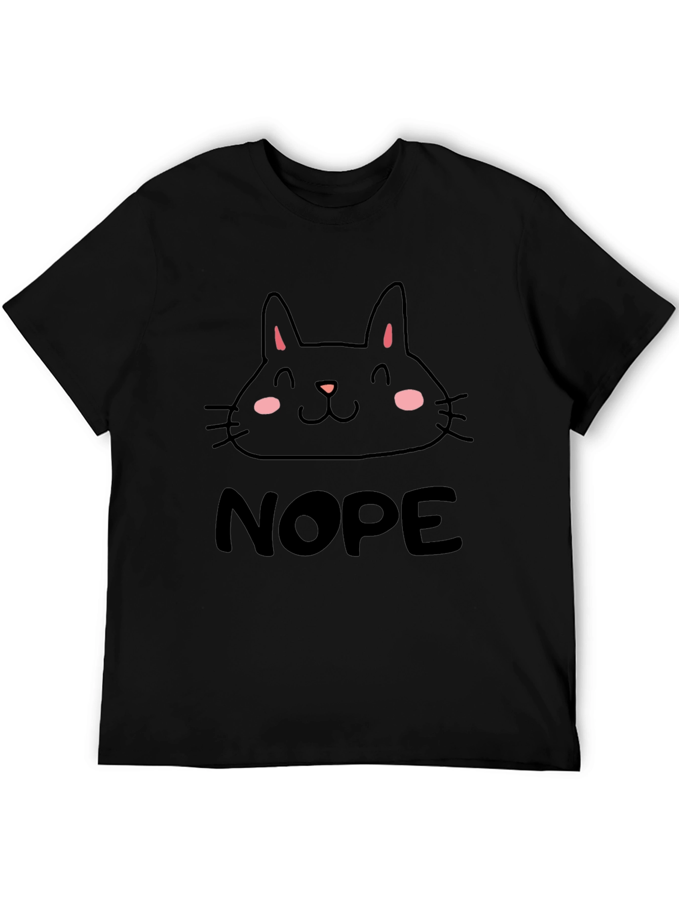 Cute Cat Nope Graphic T-Shirt