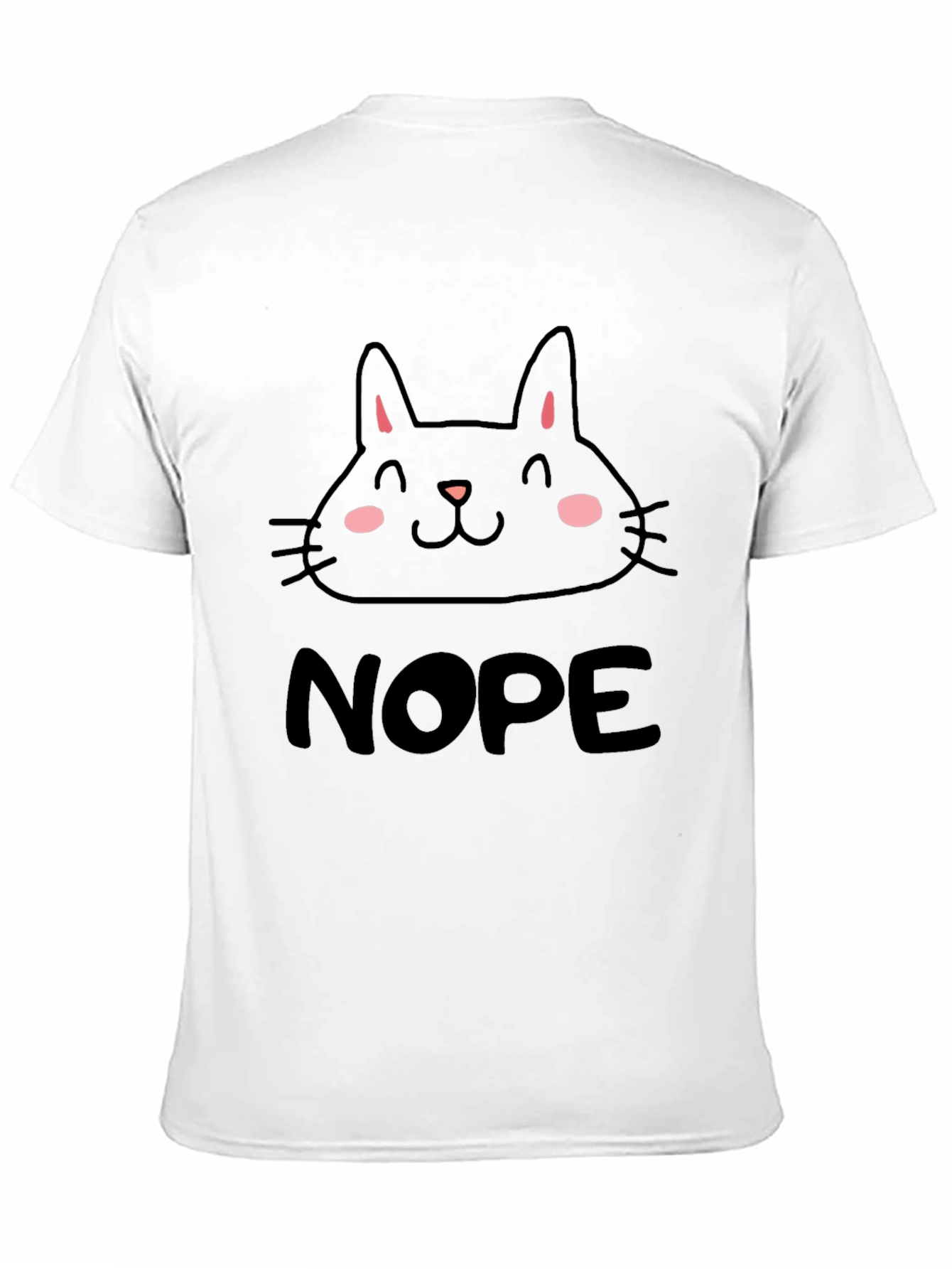 Cute Cat Nope Graphic T-Shirt