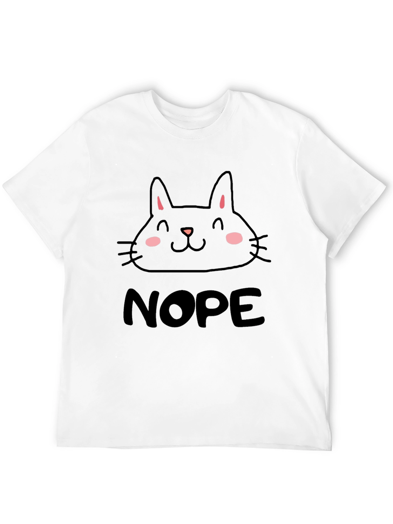 Cute Cat Nope Graphic T-Shirt