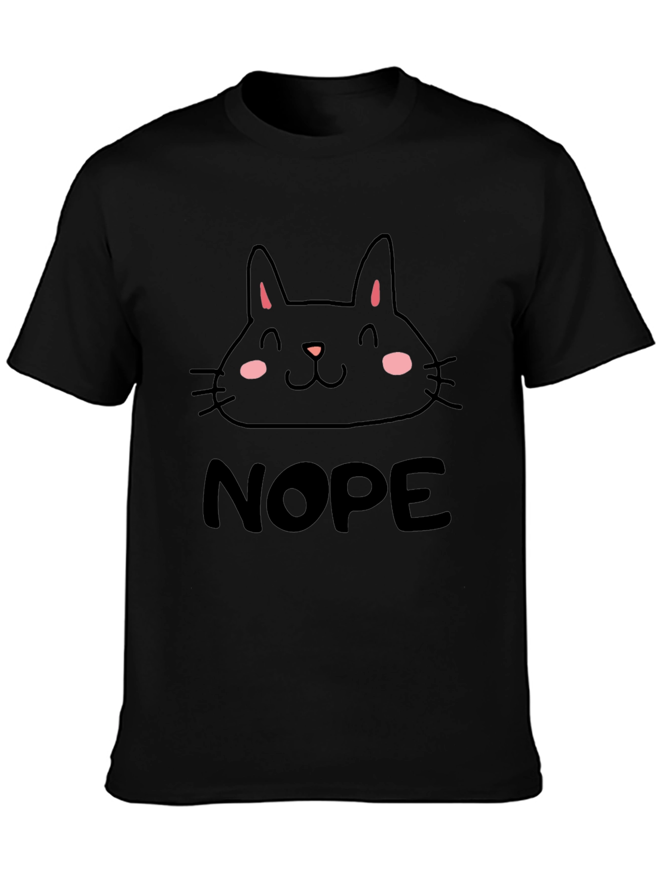 Cute Cat Nope Graphic T-Shirt