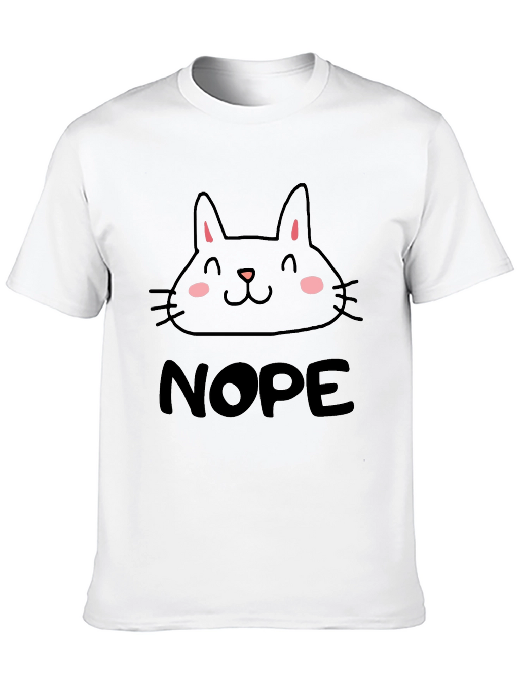 Cute Cat Nope Graphic T-Shirt