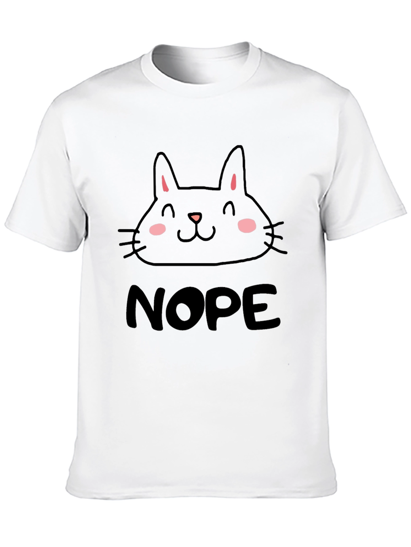 Cute Cat Nope Graphic T-Shirt