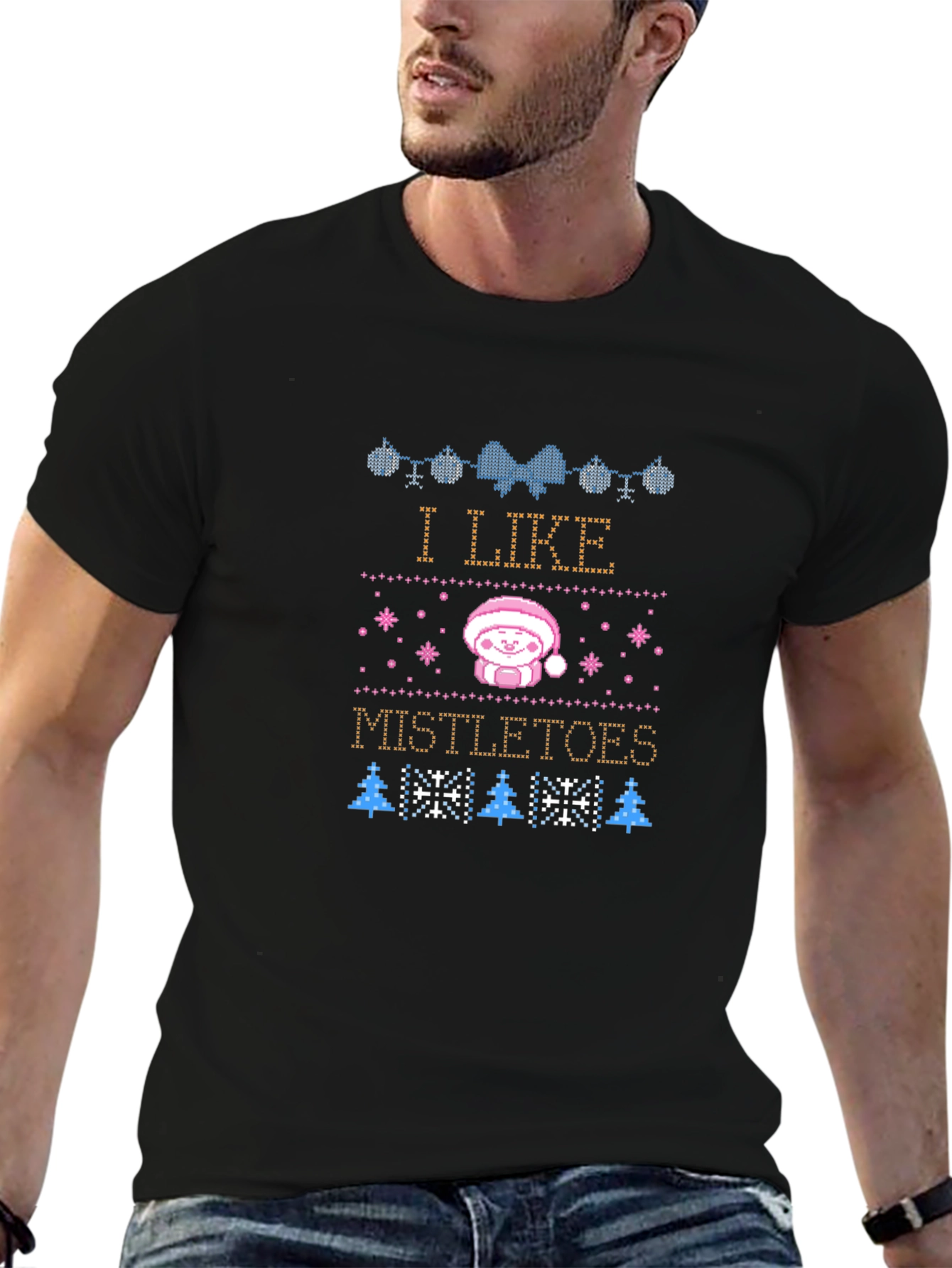I Like Mistletoes Christmas Graphic T-Shirt
