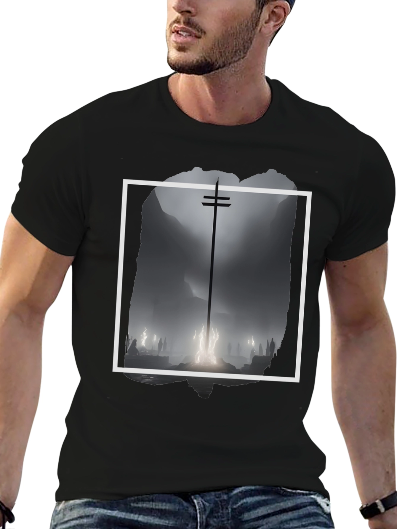 Mystic Silhouette Graphic Tee - Black