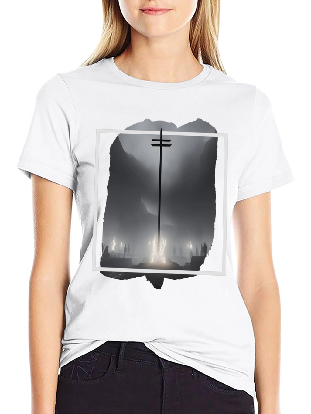 Mystic Silhouette Graphic Tee - Black