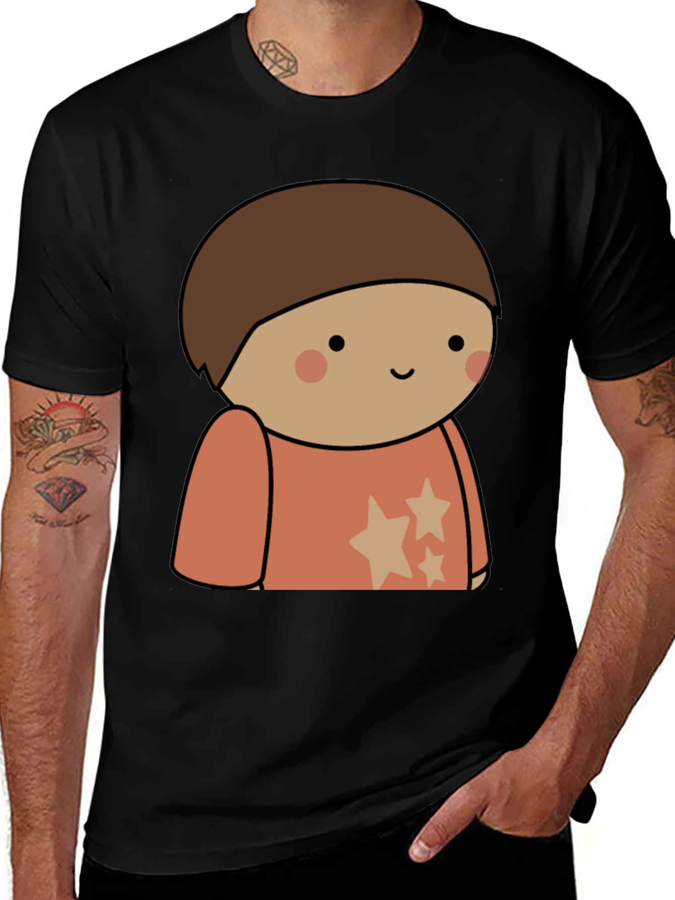 Cartoon Character Tee - Soft Cotton Blend