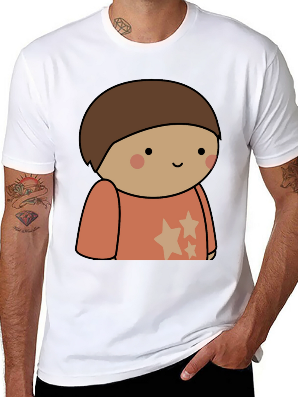 Cartoon Character Tee - Soft Cotton Blend