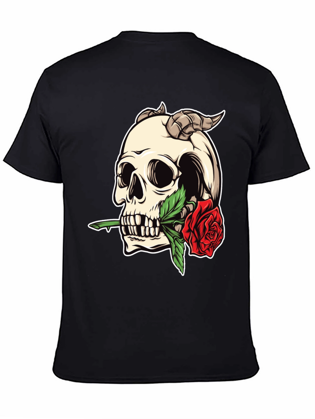 Skull & Rose Graphic Tee - Bold Statement Shirt