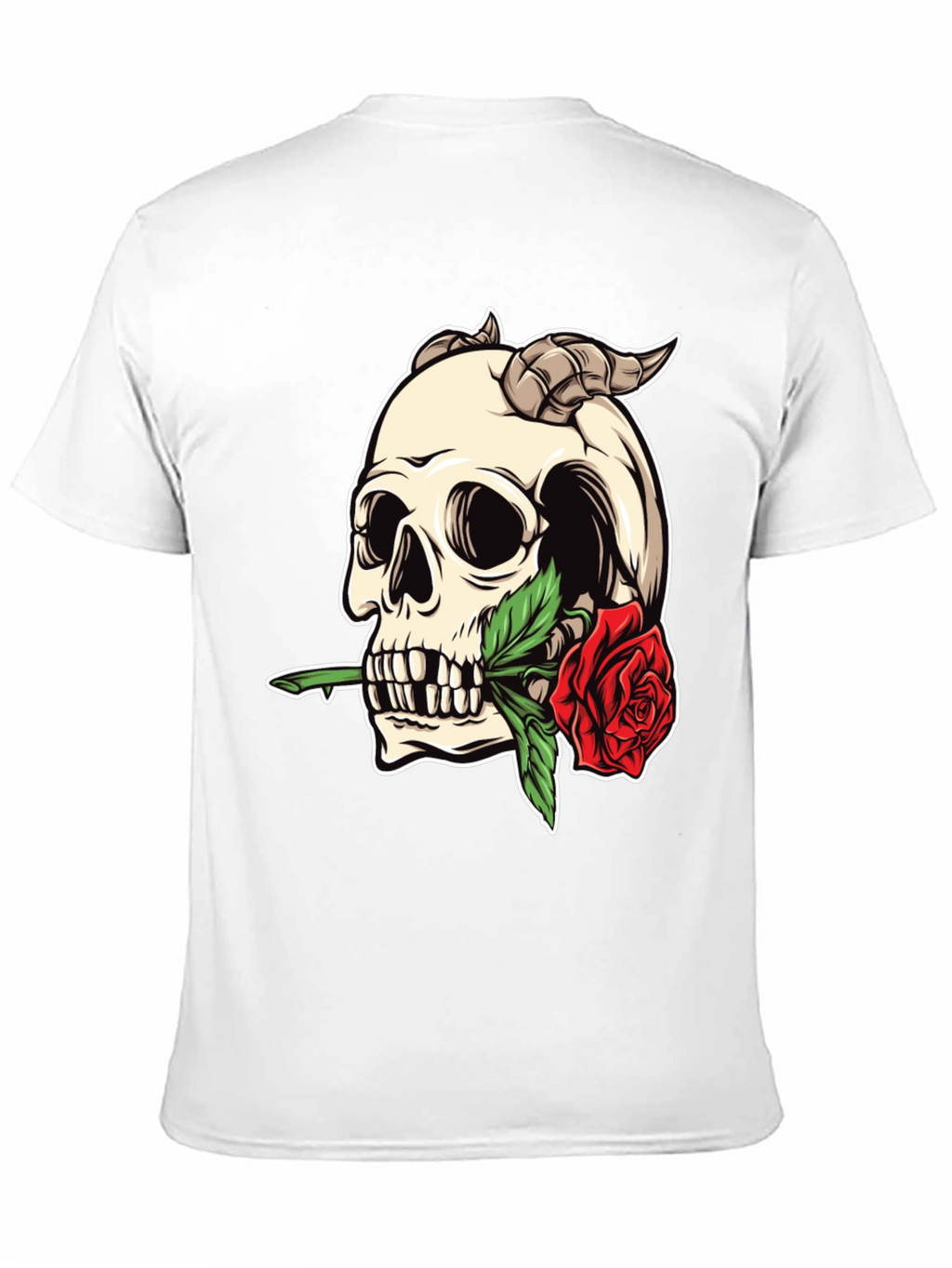 Skull & Rose Graphic Tee - Bold Statement Shirt