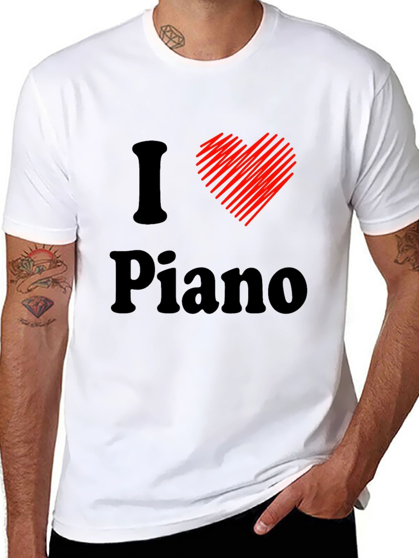 I Love Piano T-Shirt - Musician Tee