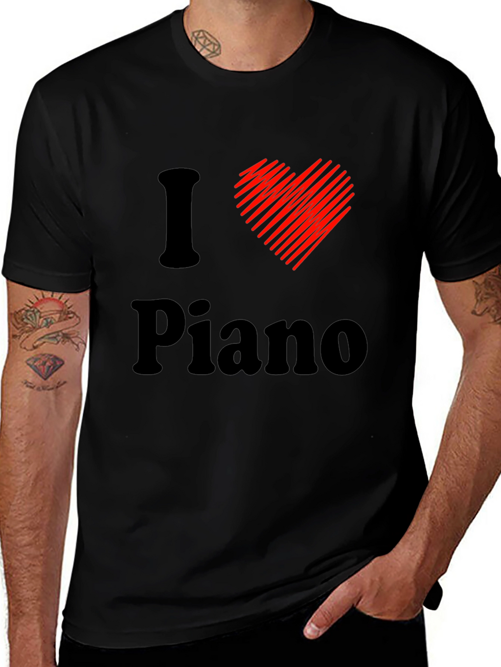 I Love Piano T-Shirt - Musician Tee