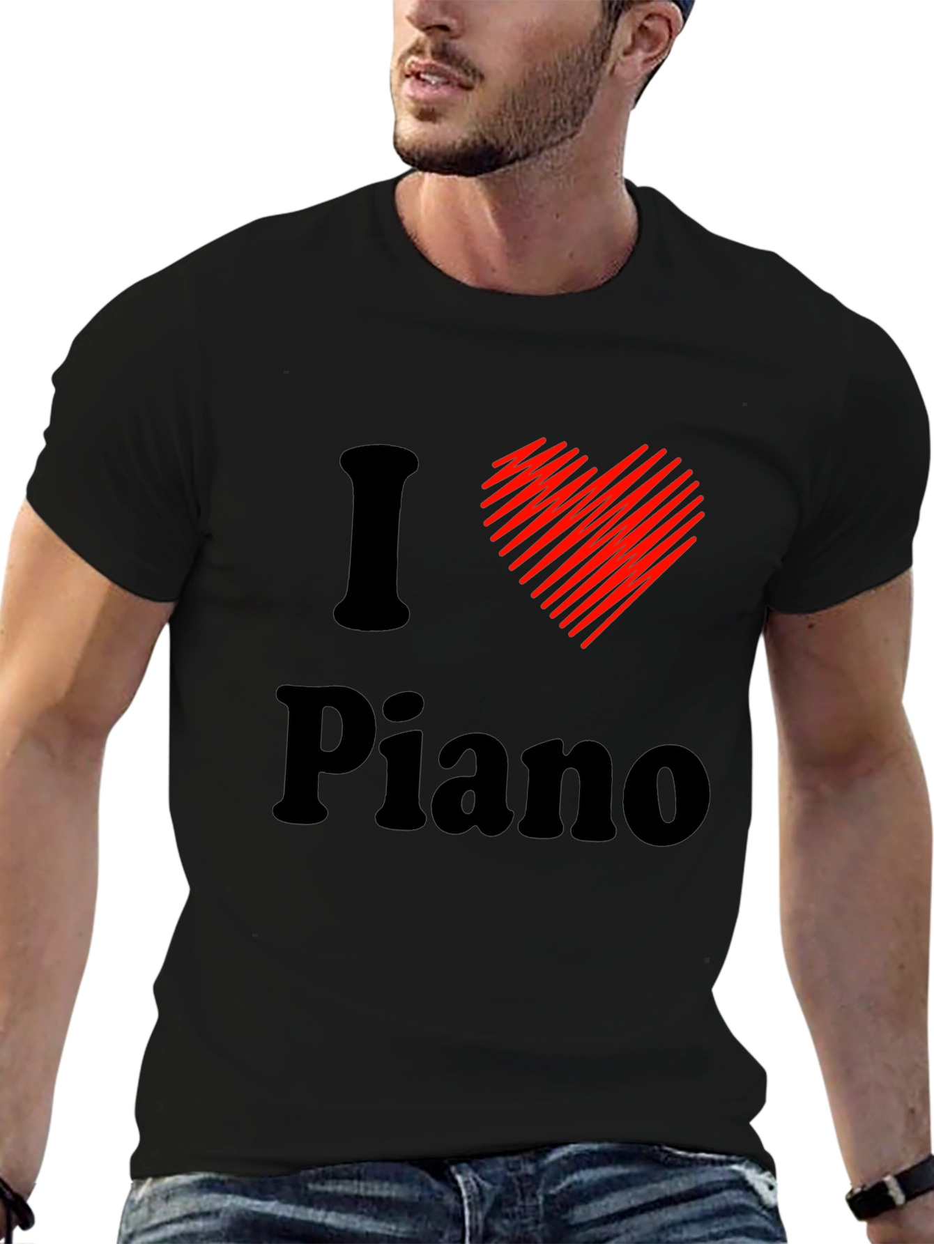 I Love Piano T-Shirt - Musician Tee
