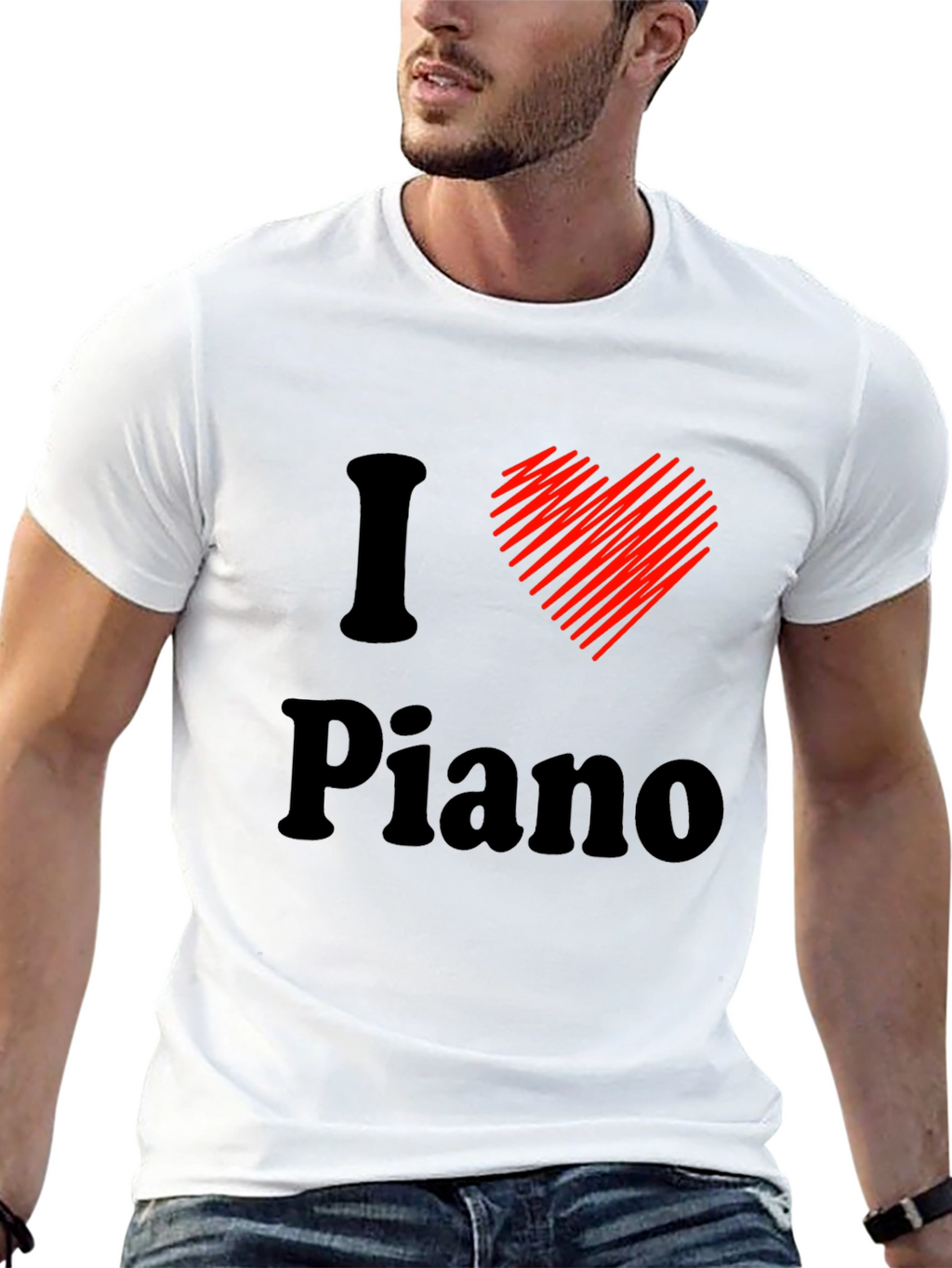 I Love Piano T-Shirt - Musician Tee