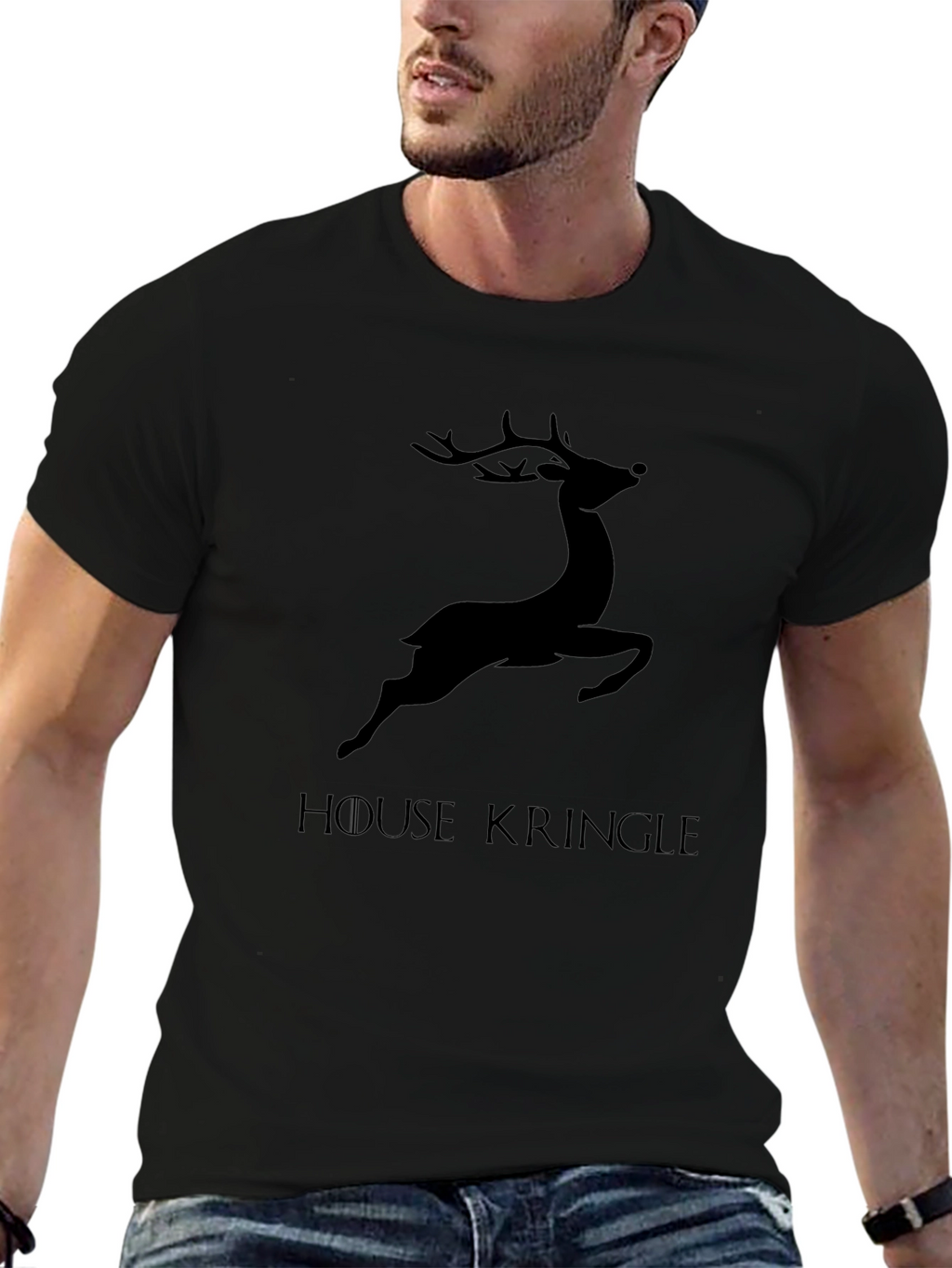 House Kringle Mens Graphic T-Shirt - Black