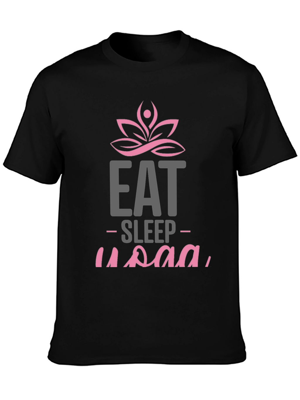 Eat Sleep Yoga Black Graphic Tee