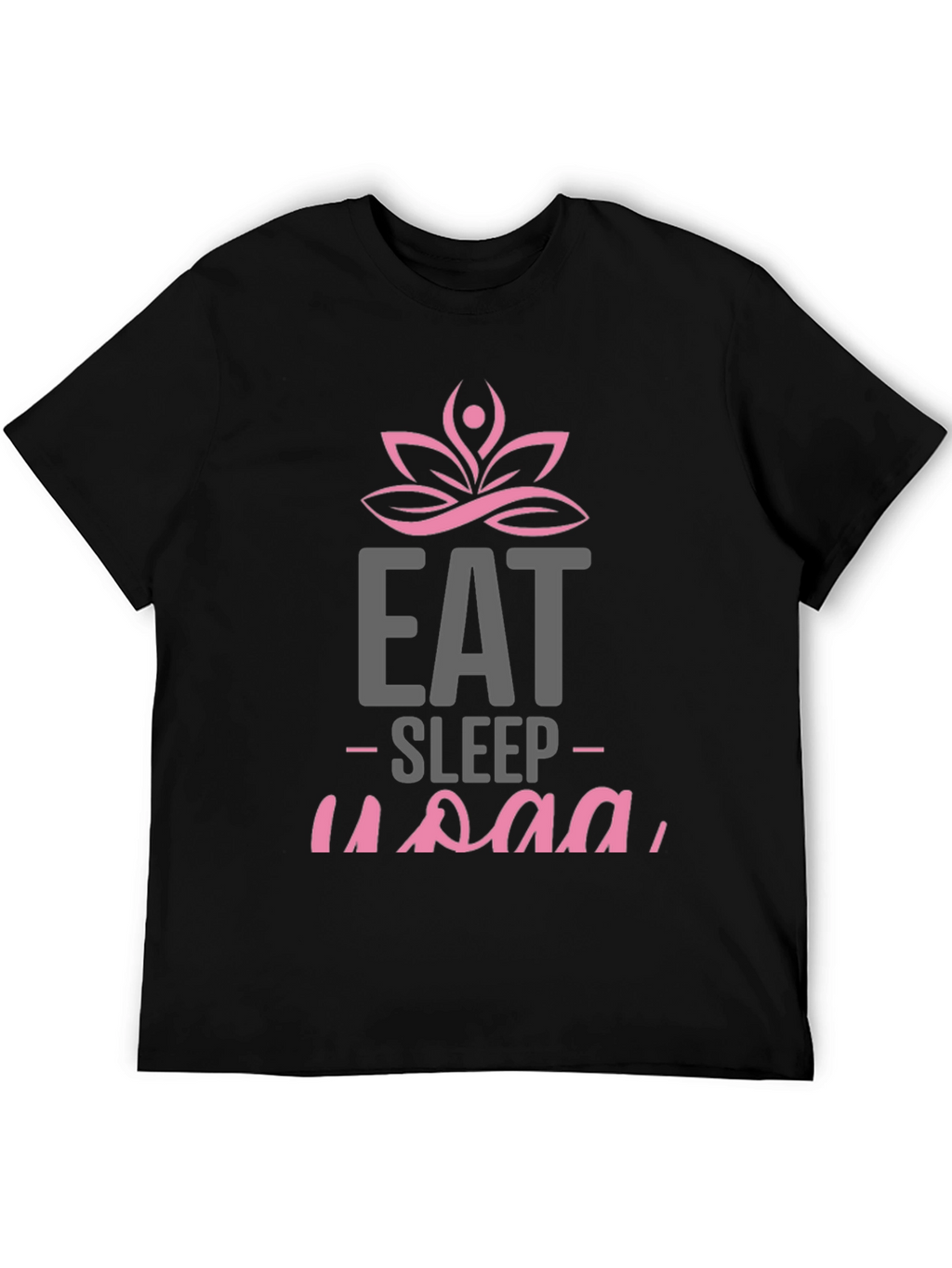 Eat Sleep Yoga Black Graphic Tee