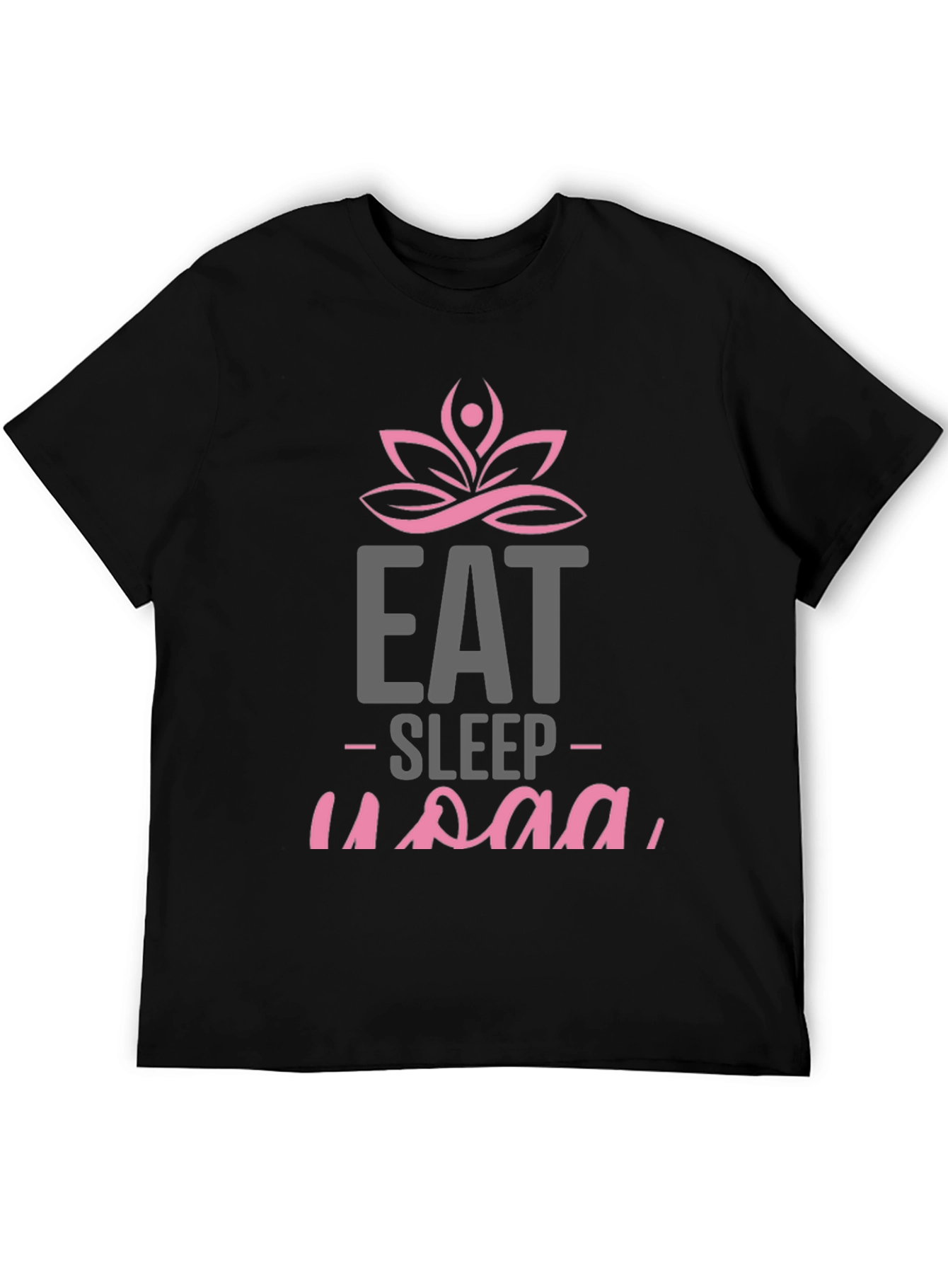 Eat Sleep Yoga Black Graphic Tee