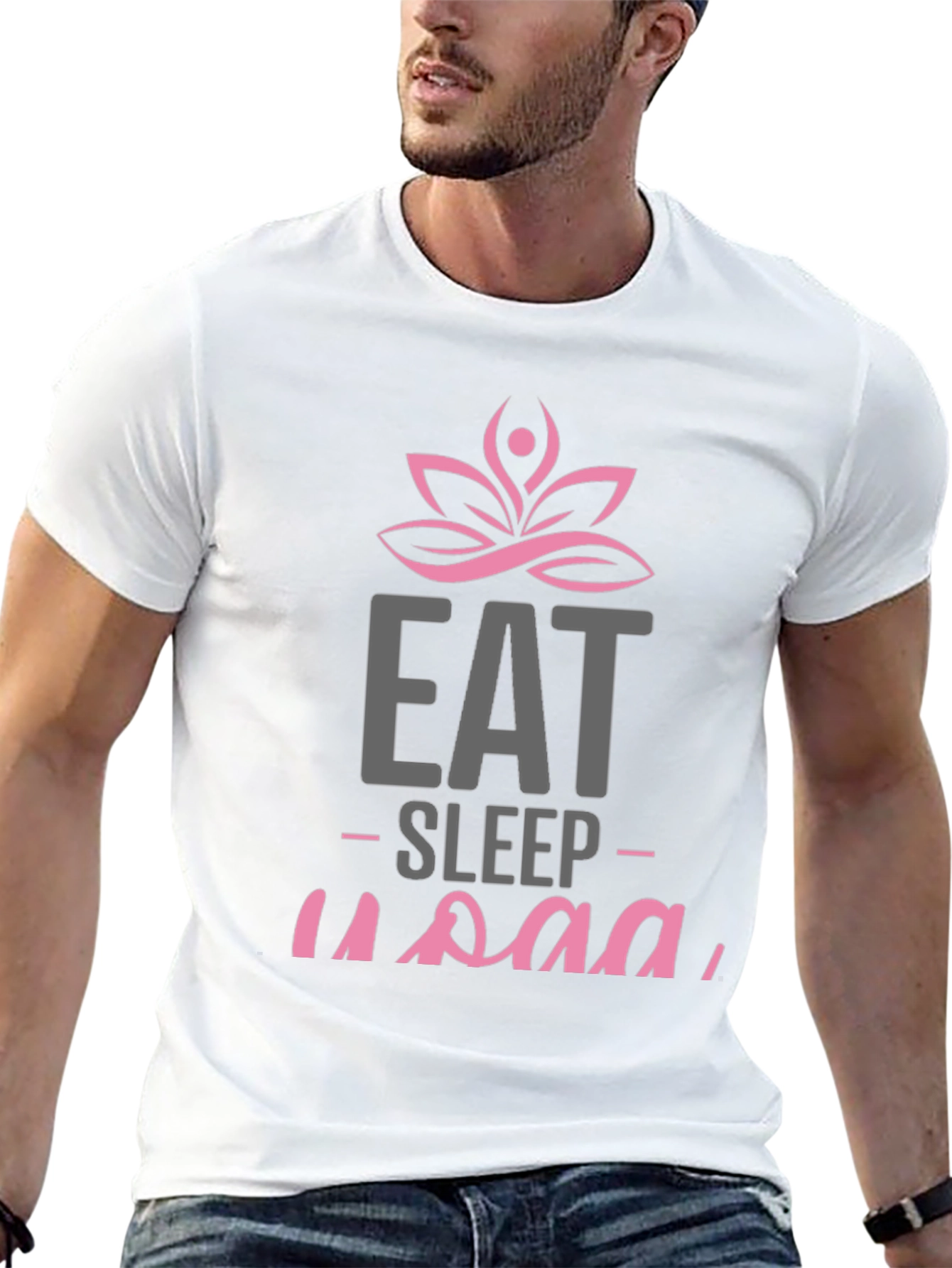 Eat Sleep Yoga Black Graphic Tee