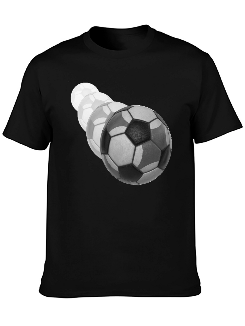 Soccer Ball Fade Black T-Shirt