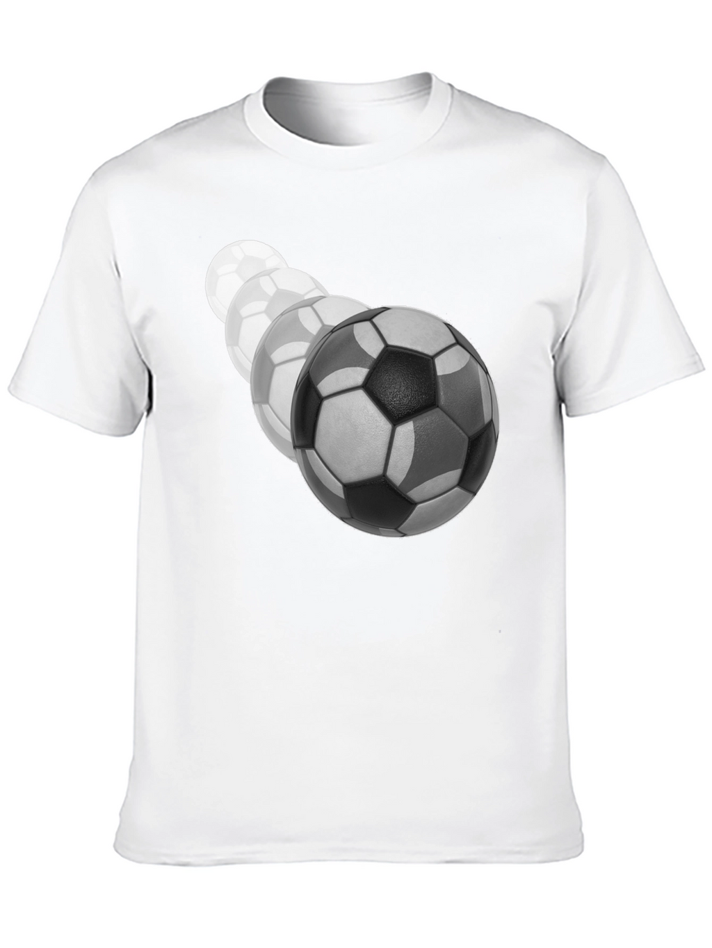 Soccer Ball Fade Black T-Shirt