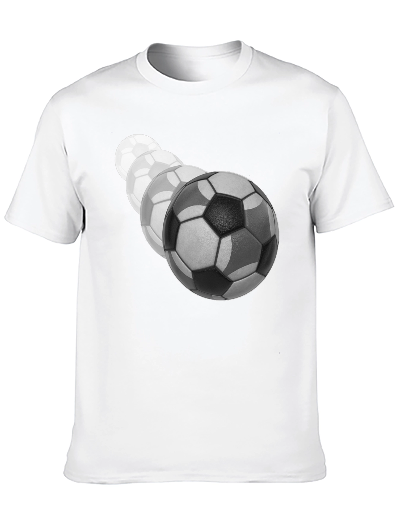 Soccer Ball Fade Black T-Shirt