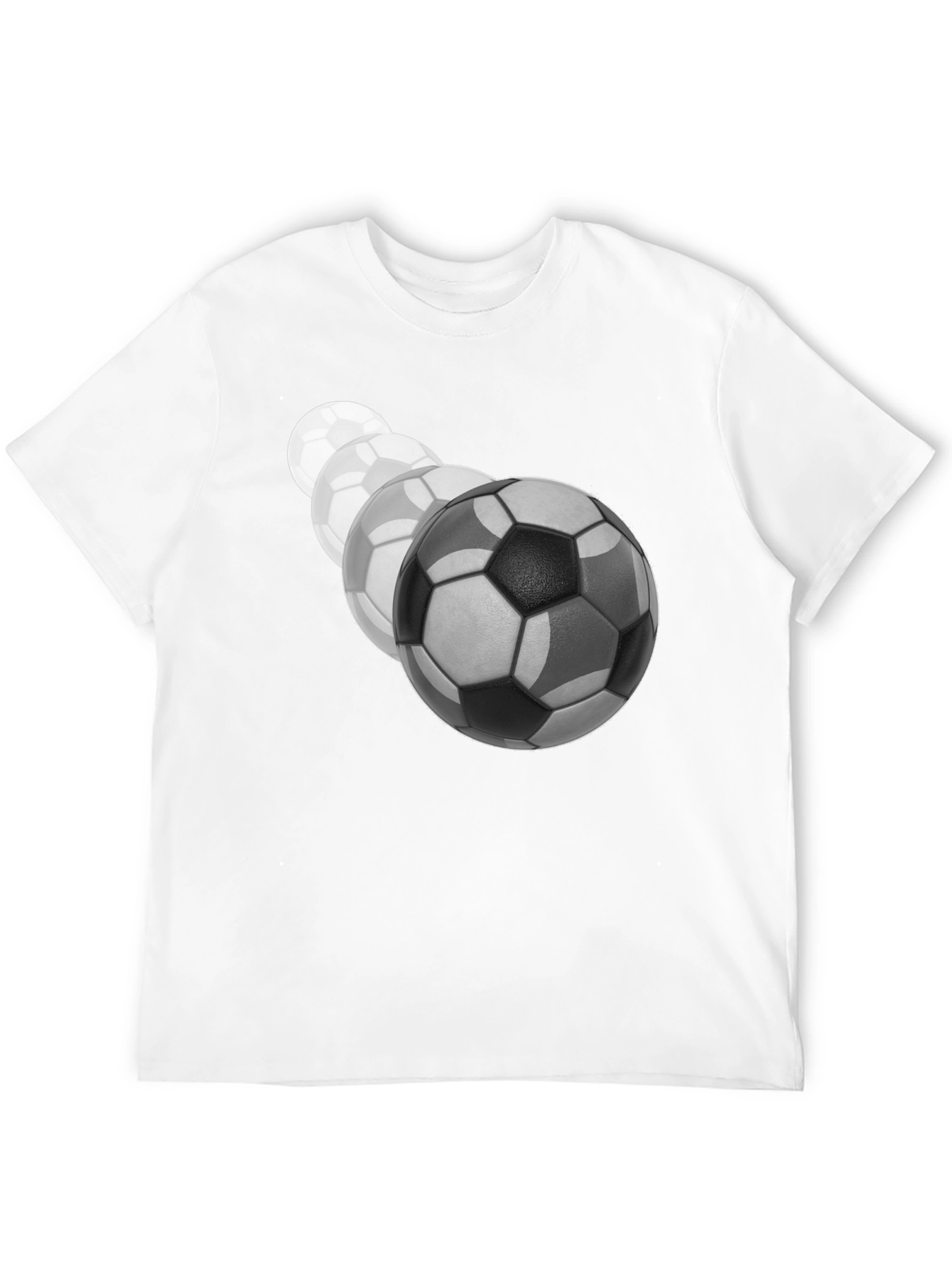 Soccer Ball Fade Black T-Shirt