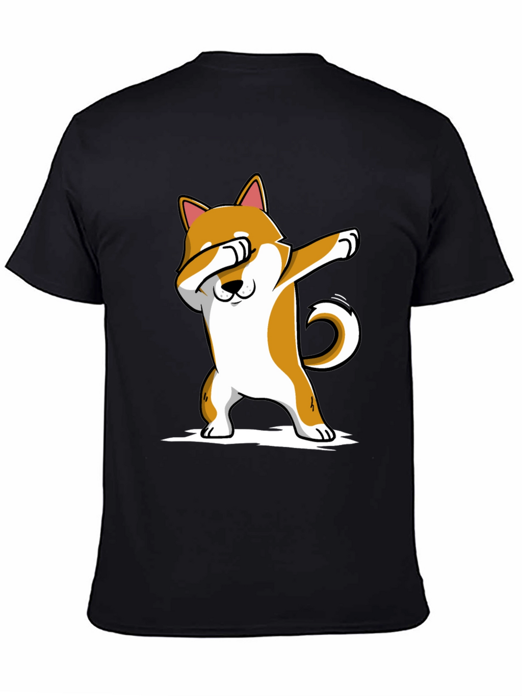 Dabbing Shiba Inu T-Shirt - Black Cotton Tee