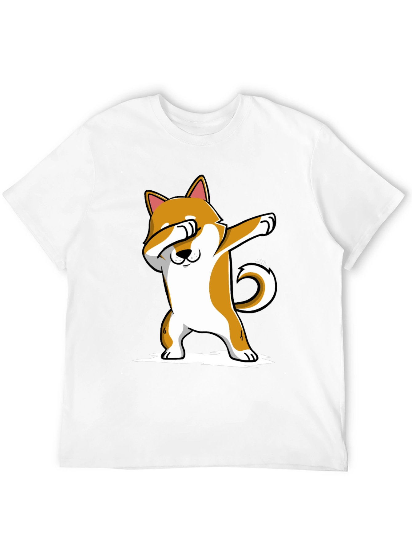 Dabbing Shiba Inu T-Shirt - Black Cotton Tee