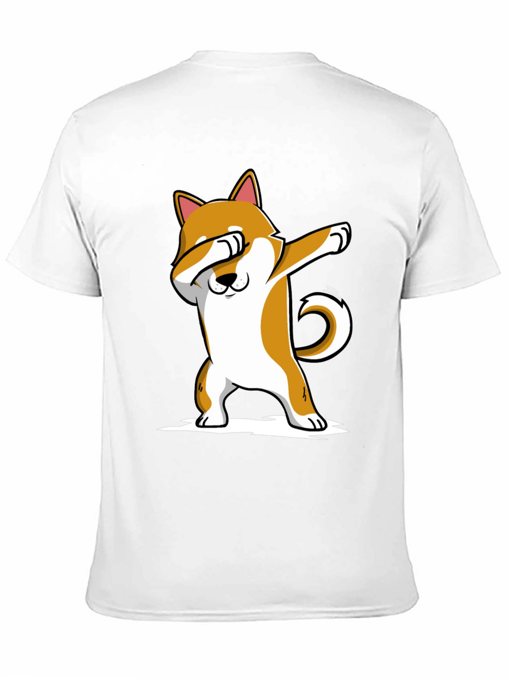 Dabbing Shiba Inu T-Shirt - Black Cotton Tee