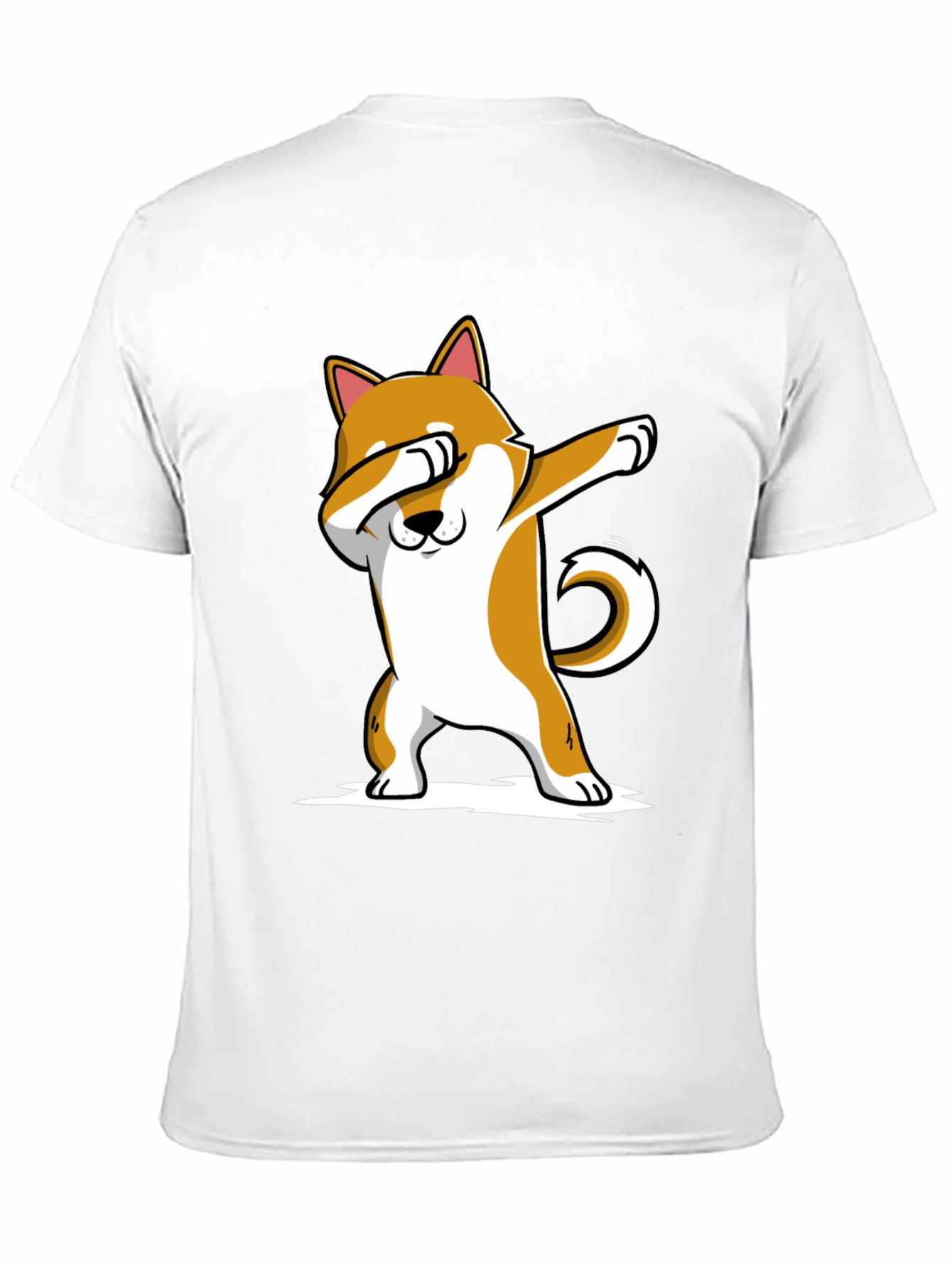 Dabbing Shiba Inu T-Shirt - Black Cotton Tee