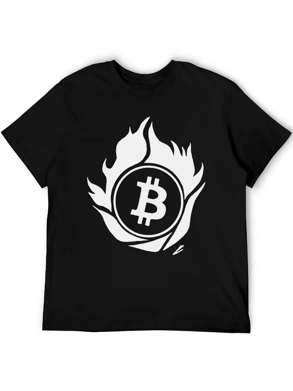 Bitcoin Flame Graphic T-Shirt - Crypto Enthusiast Tee