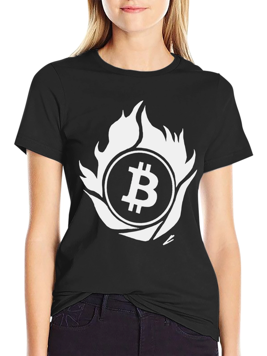 Bitcoin Flame Graphic T-Shirt - Crypto Enthusiast Tee