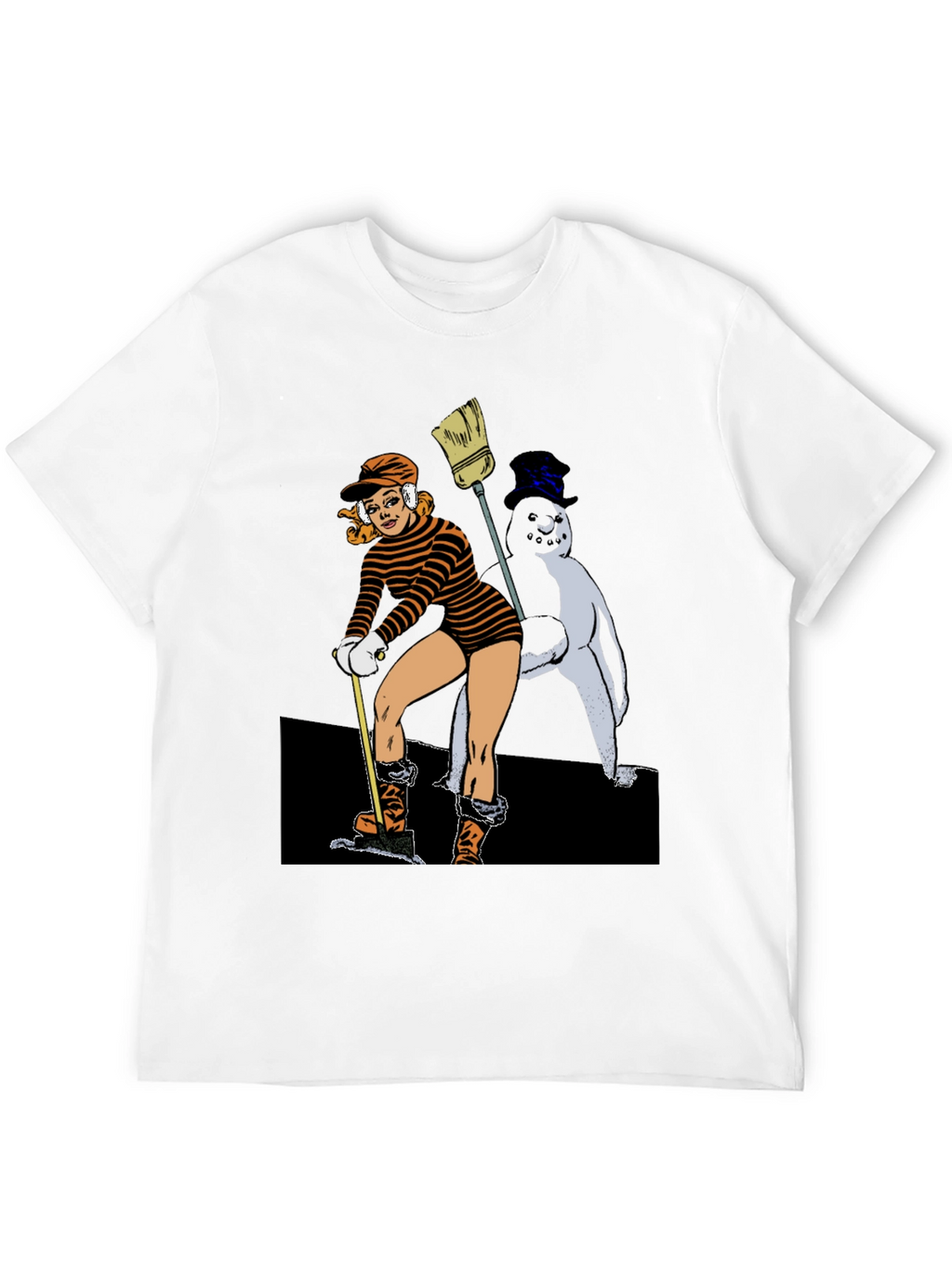 Cartoon Graphic Black T-Shirt