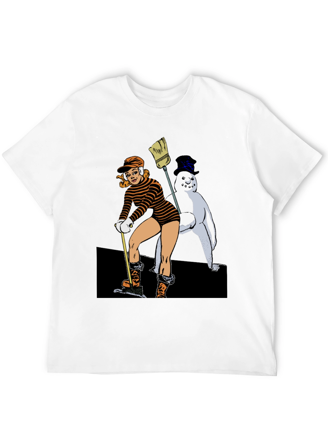 Cartoon Graphic Black T-Shirt