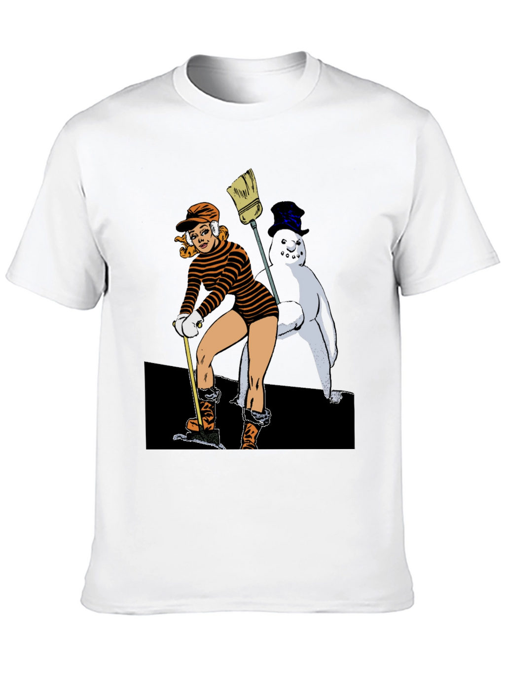Cartoon Graphic Black T-Shirt