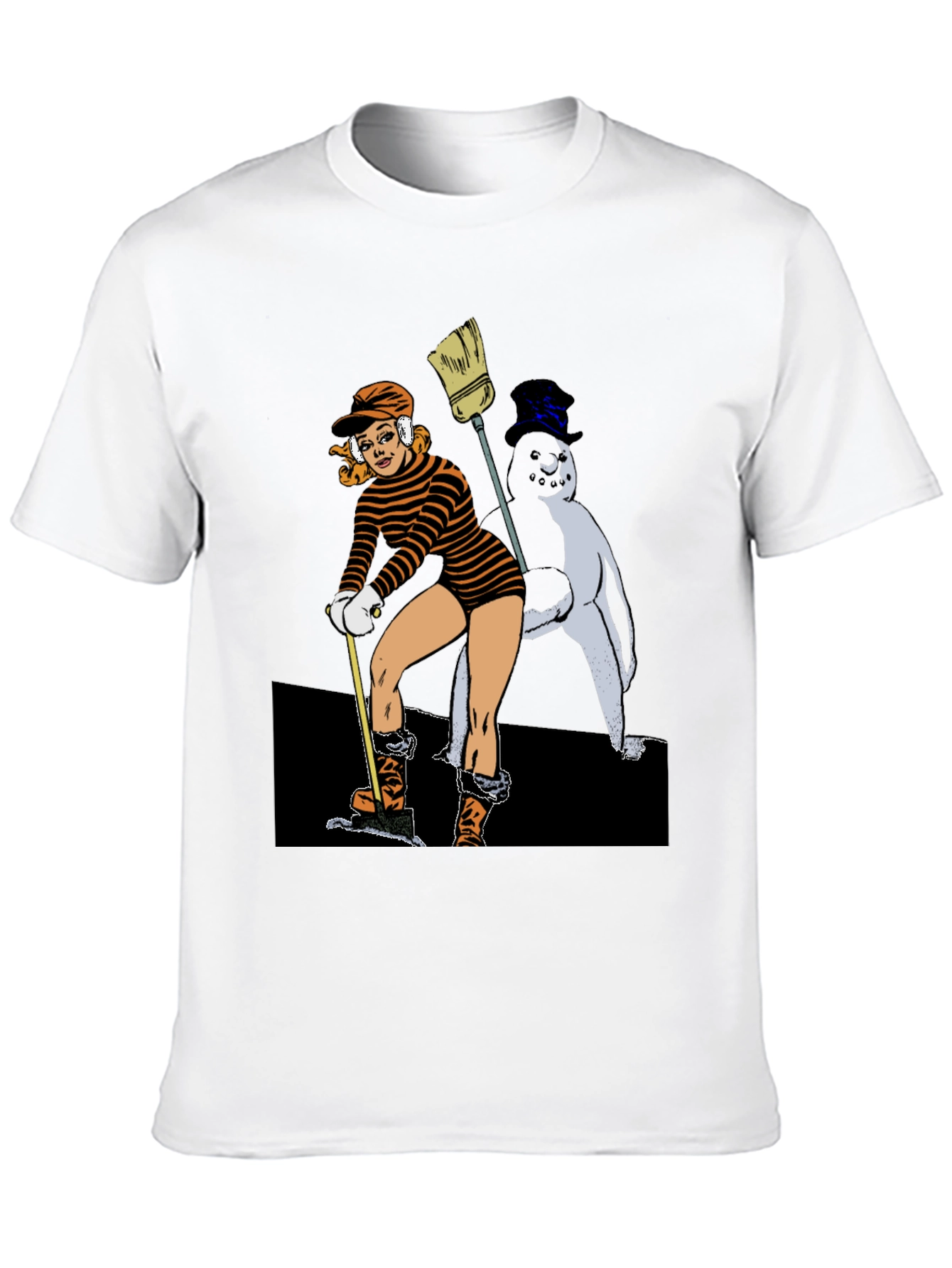 Cartoon Graphic Black T-Shirt