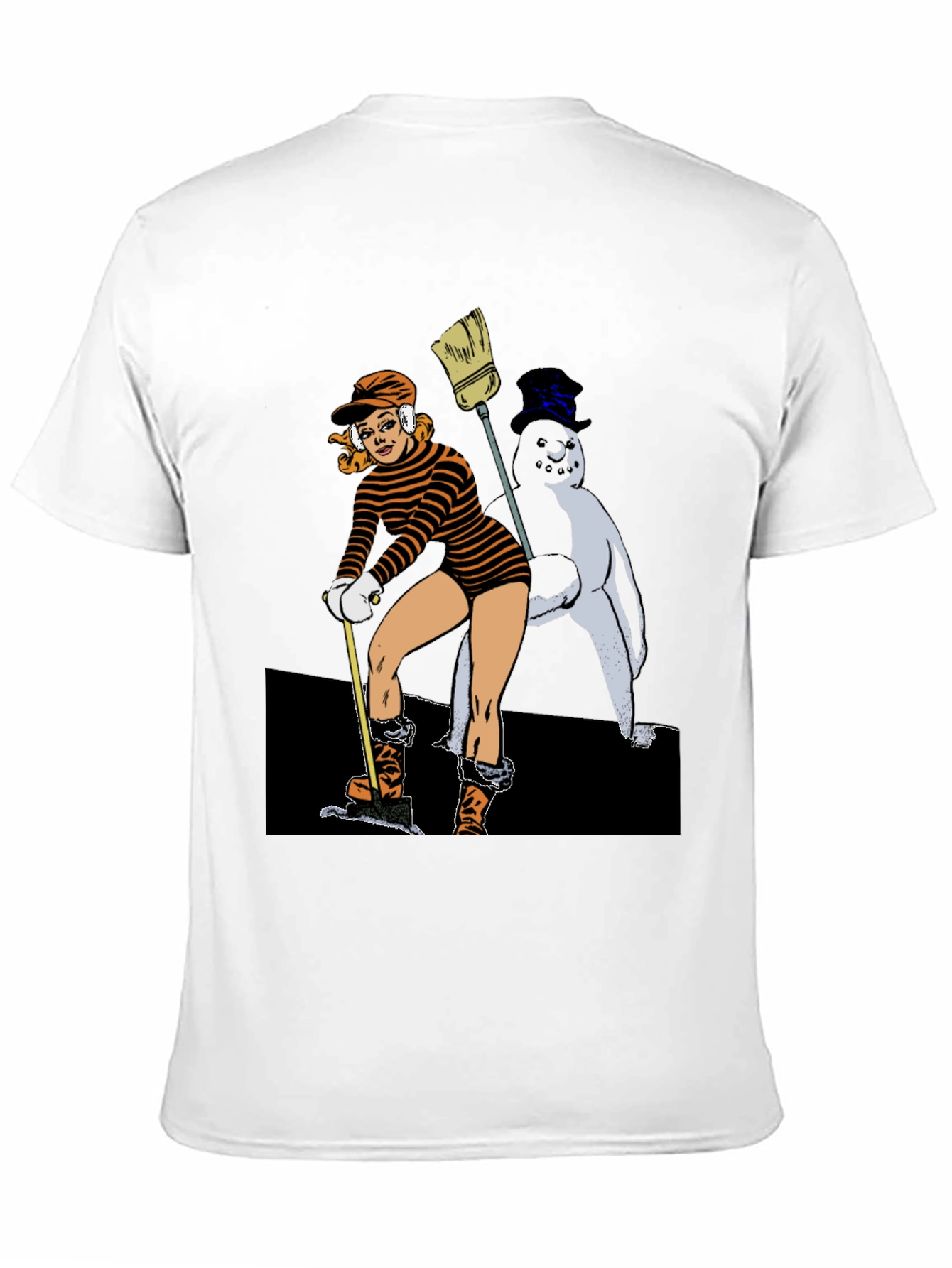 Cartoon Graphic Black T-Shirt