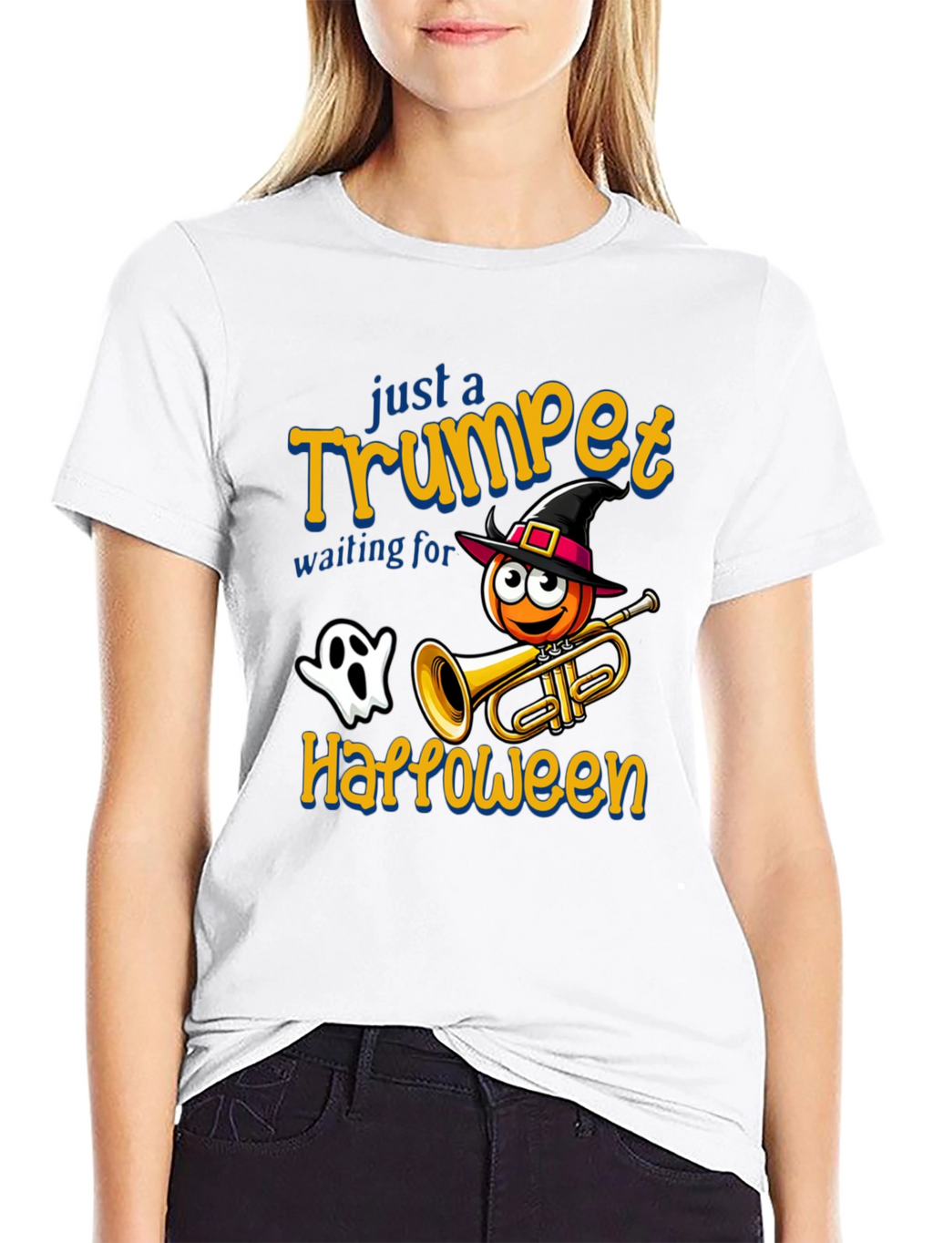 Halloween Trumpet T-Shirt - Spooky Musician Tee