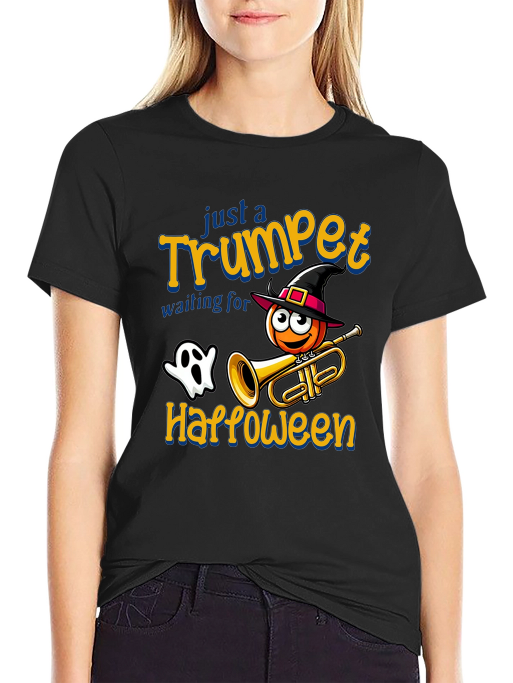 Halloween Trumpet T-Shirt - Spooky Musician Tee