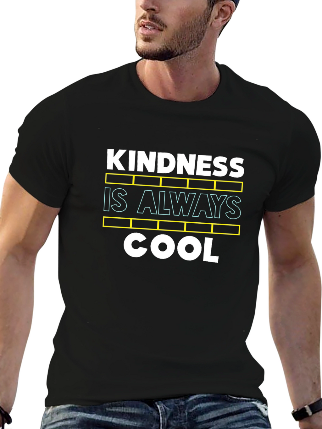 Kindness is Always Cool Graphic Tee - Black