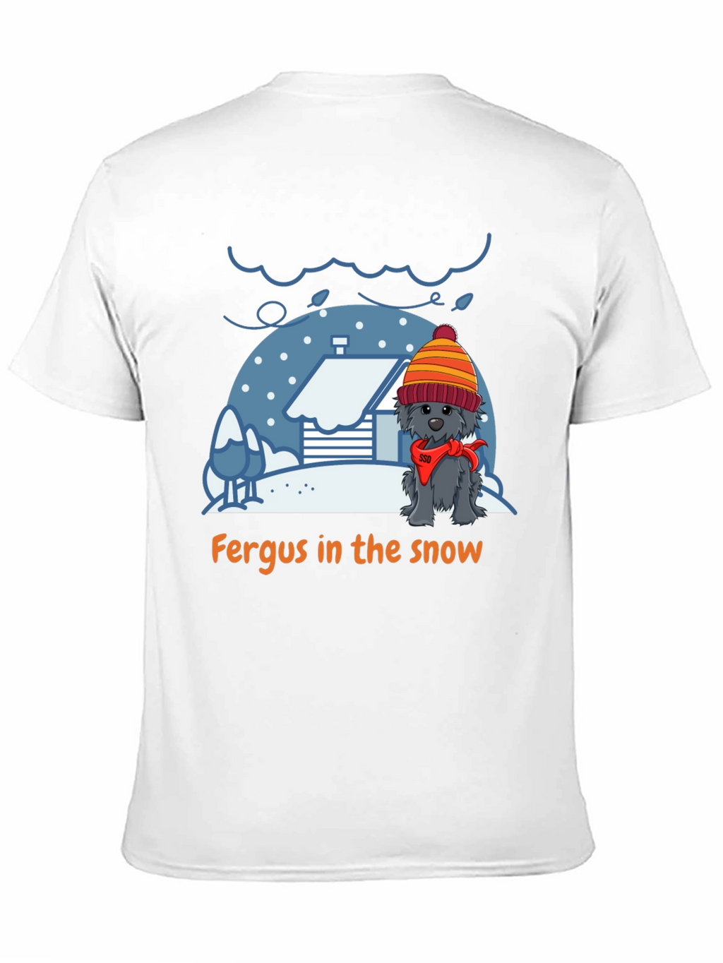 Fergus in the Snow Graphic T-Shirt