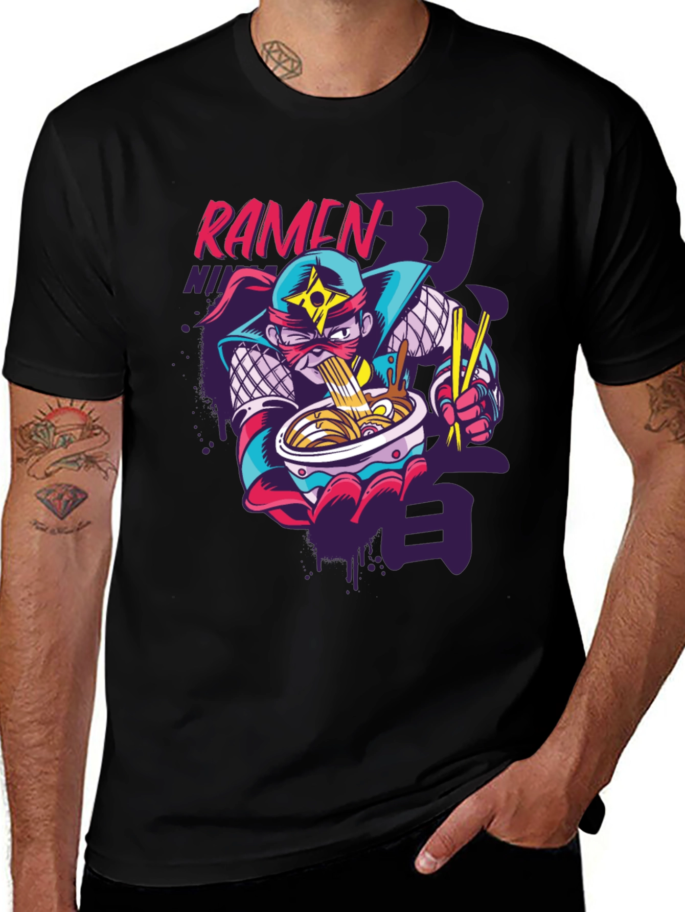 Ramen Ninja Graphic Tee - Fun Anime Inspired Shirt